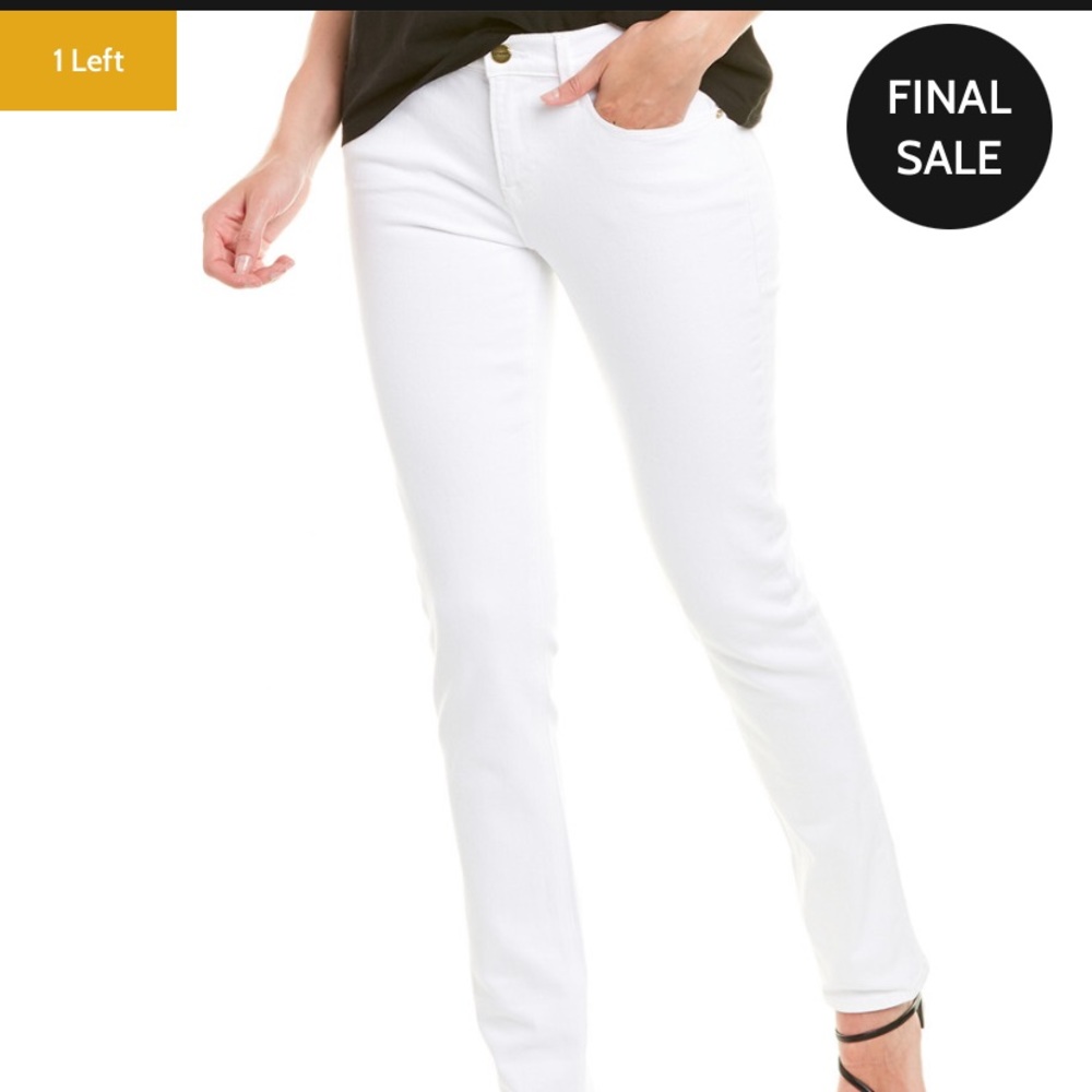 FRAME Denim Le Nik Blanc low-rise straight jeans